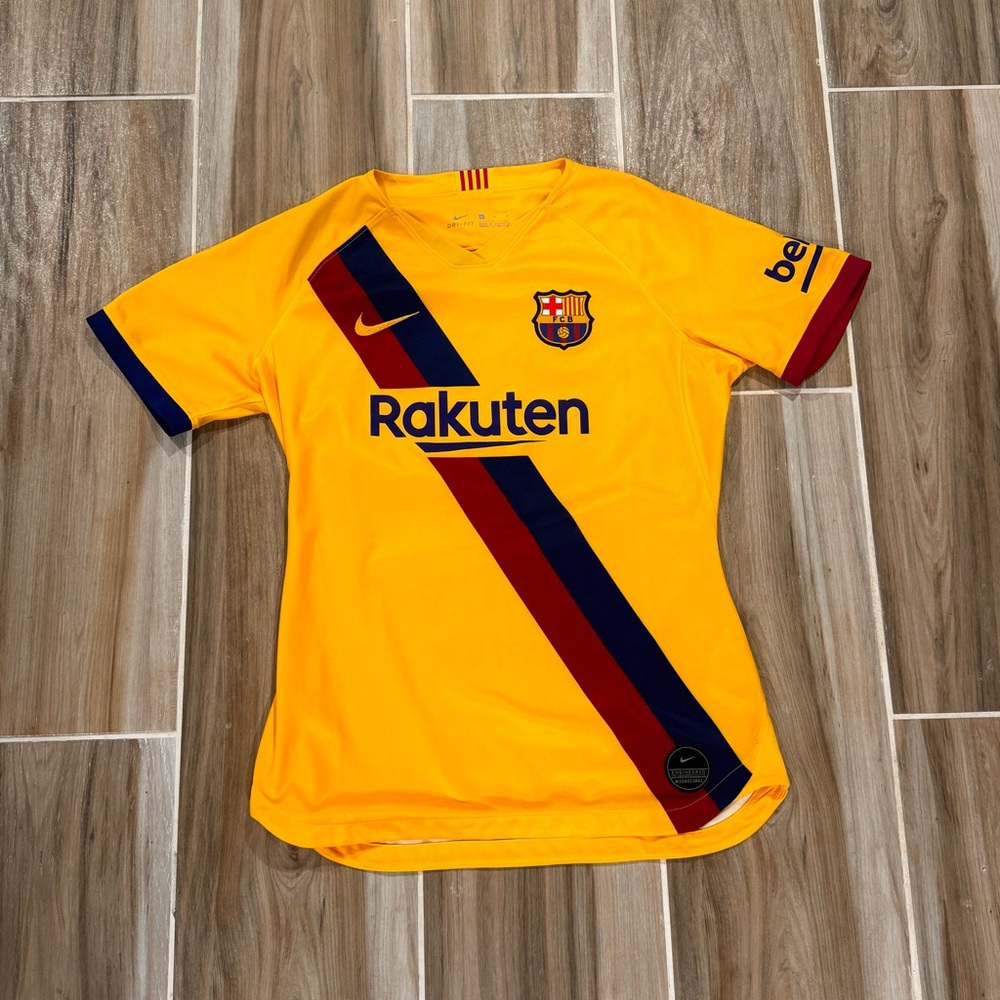 FC Barcelona Away Football Shirt 2019 Soccer Jersey Nike Yellow Women’s Medium